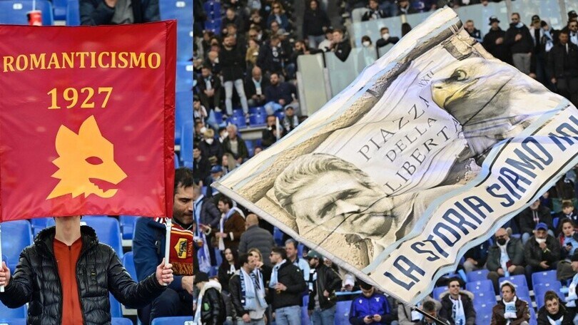 Roma-Lazio, sfida anche tra le curve: gli striscioni più belli