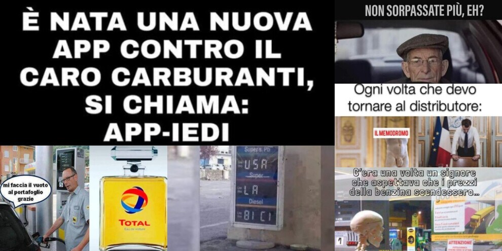 Il caro benzina terrorizza gli automobilisti e sul web impazzano le ironie