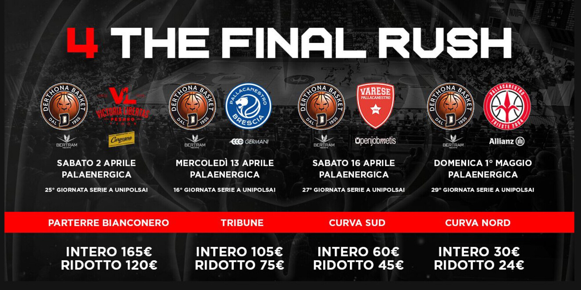 Derthona: "4 the final rush", per il finale di stagione