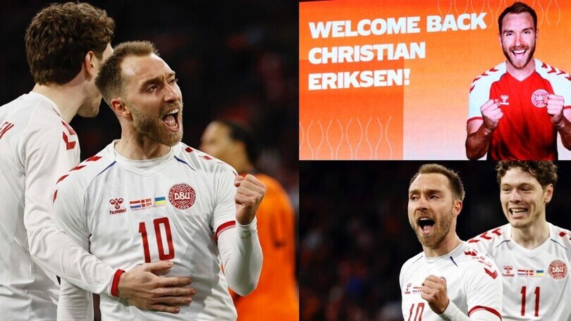 Emozione Eriksen con la Danimarca: gol 9 mesi dopo il malore!