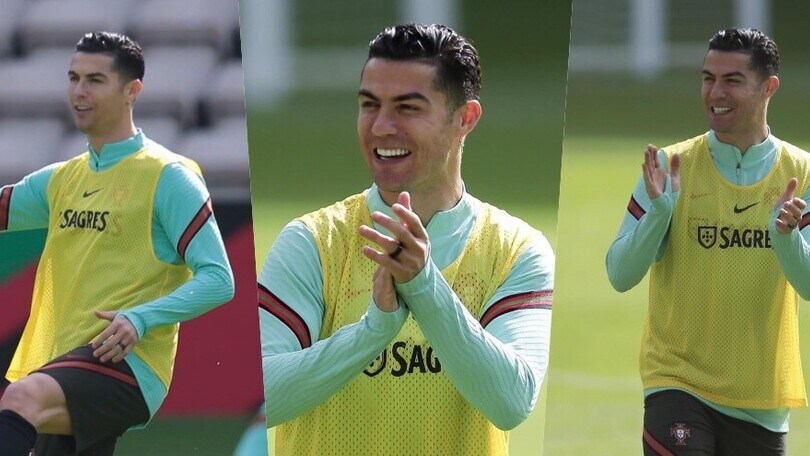 Cristiano Ronaldo ride prima della Macedonia: Portogallo sereno