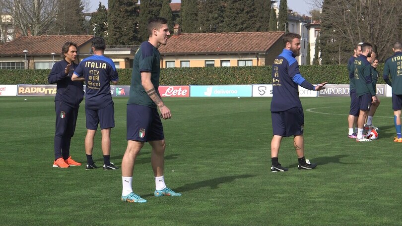 L'allenamento degli Azzurri prima della partenza per la Turchia