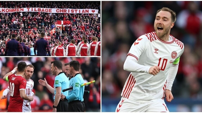 Eriksen torna al Parken da capitano: l'affetto dei tifosi e poi il gol