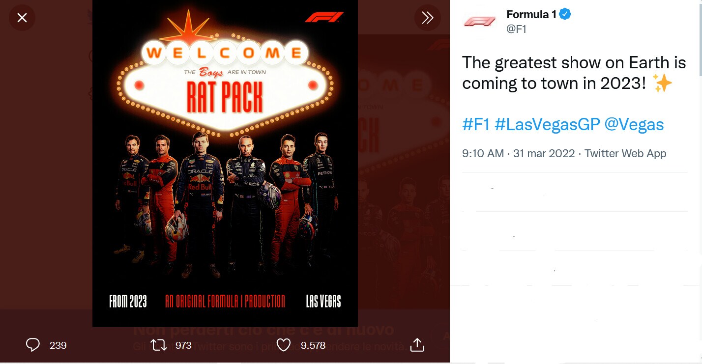 Ufficiale, Formula 1: in calendario dal 2023 il Gp di Las Vegas