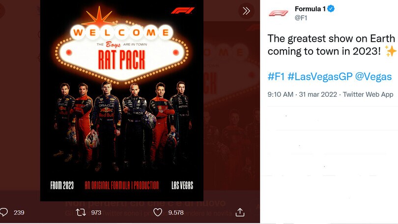 Ufficiale, Formula 1: in calendario dal 2023 il Gp di Las Vegas