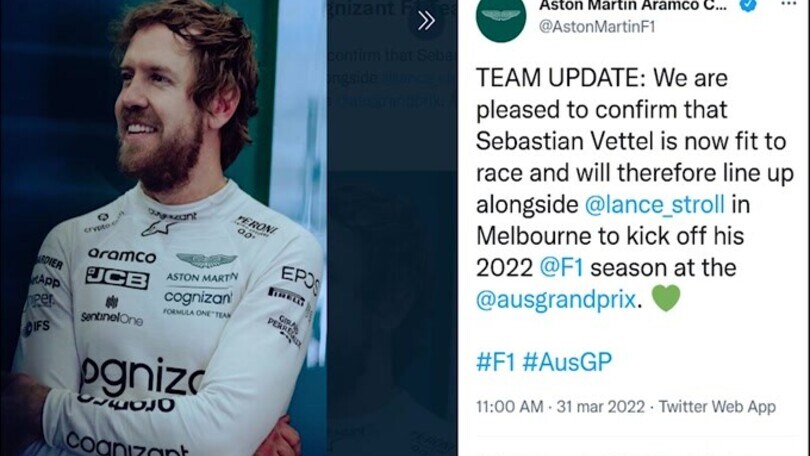 F1, torna Vettel: è guarito dal Covid