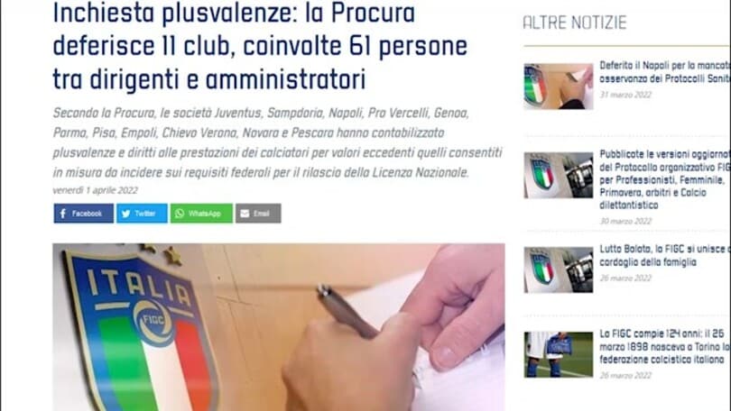 Caso plusvalenze: Juve, Napoli e altri 9 club deferiti