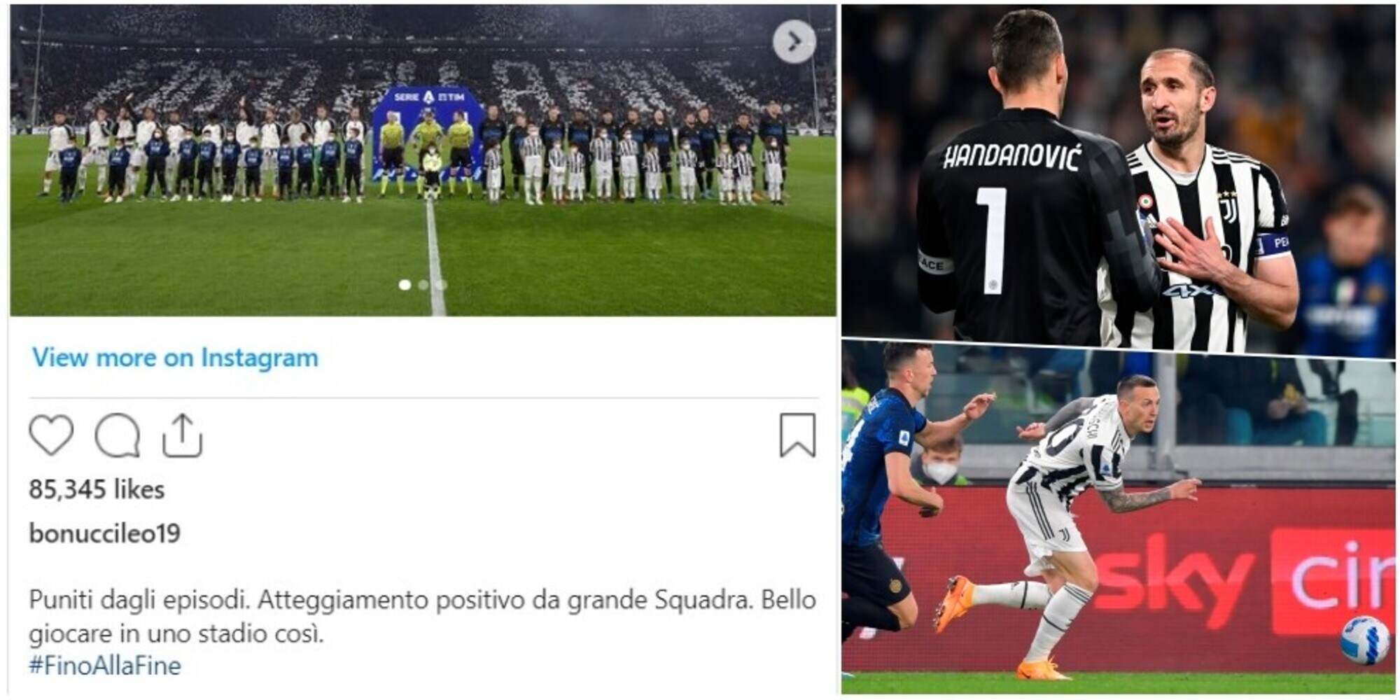 Juve, le reazioni social di Bonucci e compagni: "Puniti dagli episodi"