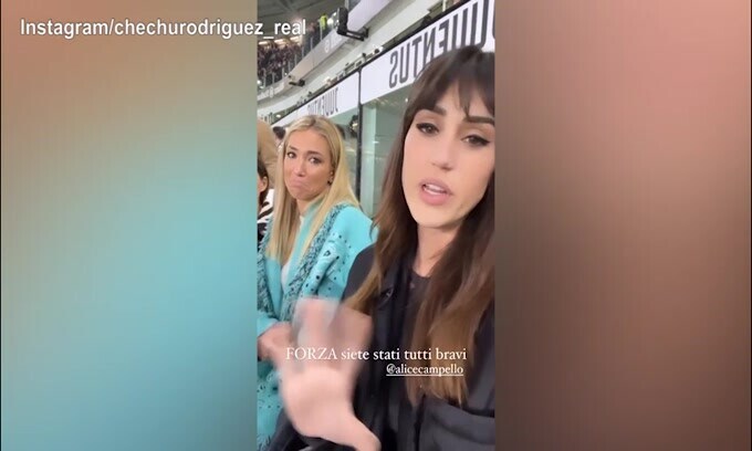 Juve-Inter 0-1, Cecilia Rodriguez consola Alice Campello