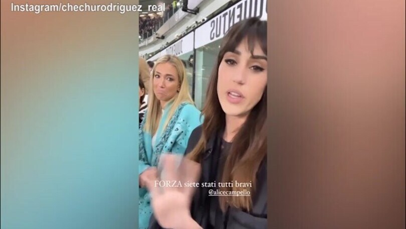 Juve-Inter 0-1, Cecilia Rodriguez consola Alice Campello