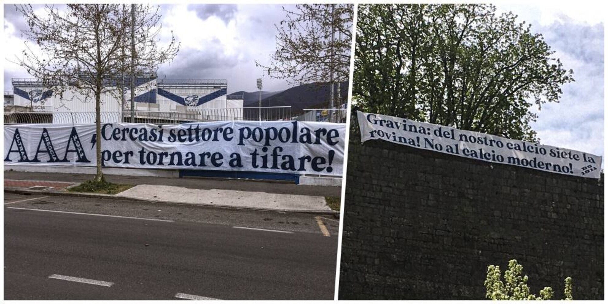 Brescia, la protesta dei tifosi: "Cercasi settore popolare per tornare a tifare"