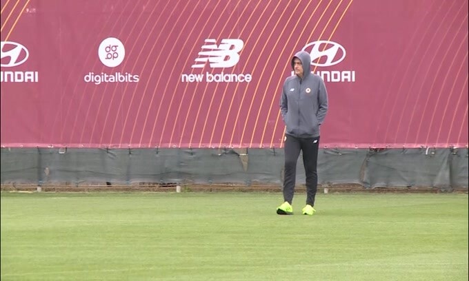 Roma, allenamento in vista del Bodo Glimt