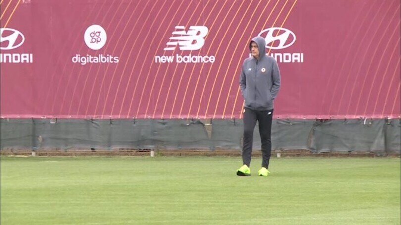 Roma, allenamento in vista del Bodo Glimt