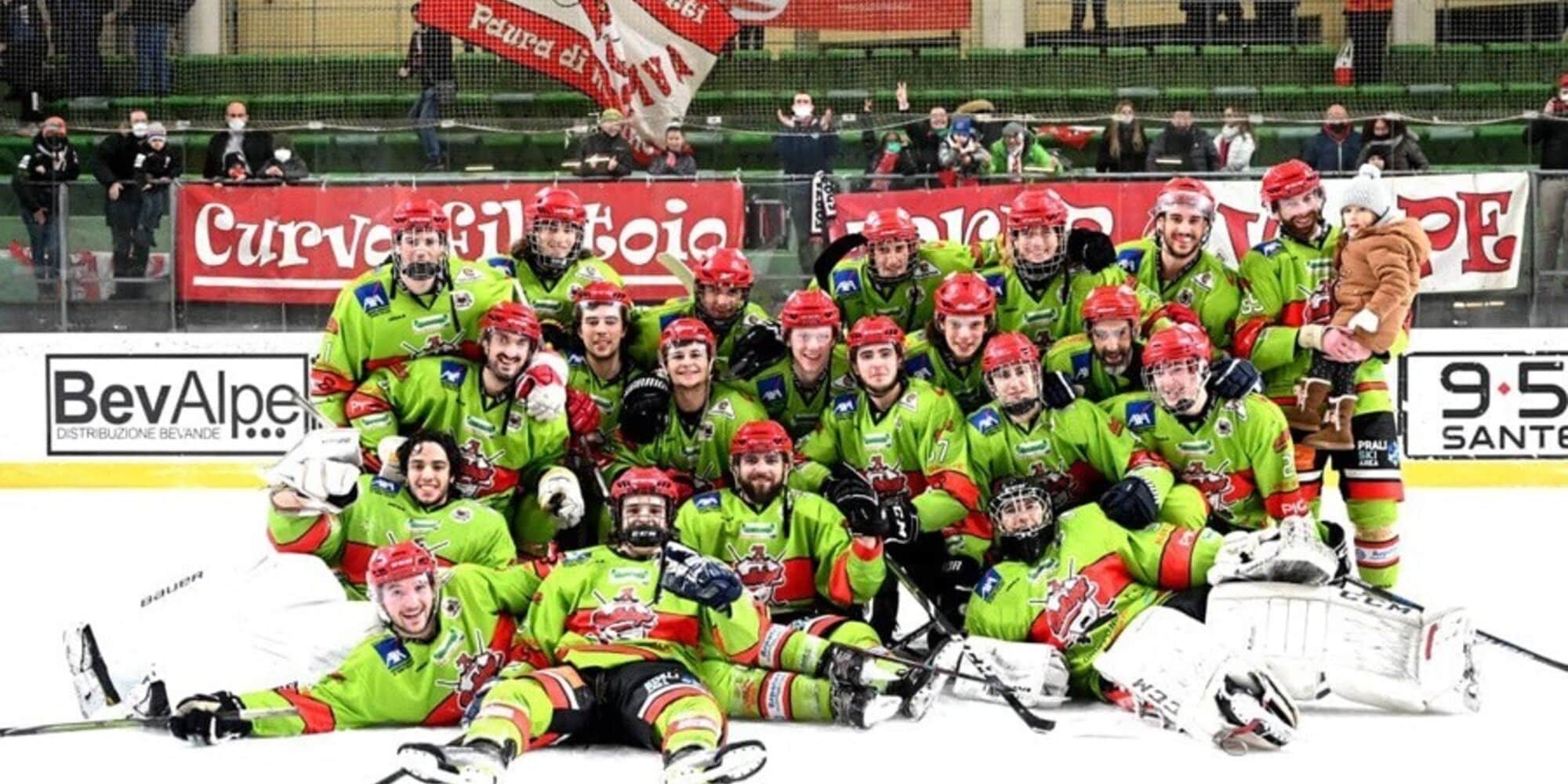 Hockey: l’Hc Valpellice Bulldogs è sul tetto della IHL – Division 1!