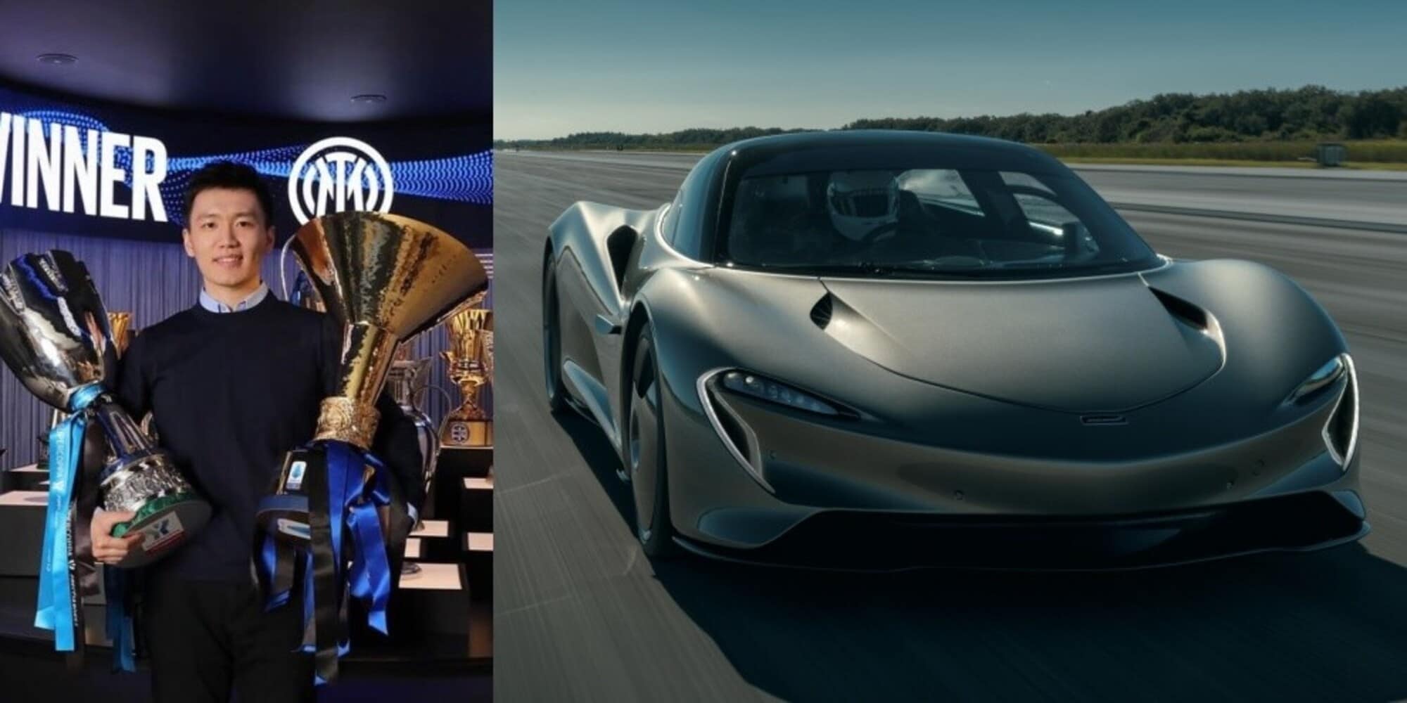 Steven Zhang a Milano, bagno di folla con la McLaren Speedtail da 2 milioni! FOTO