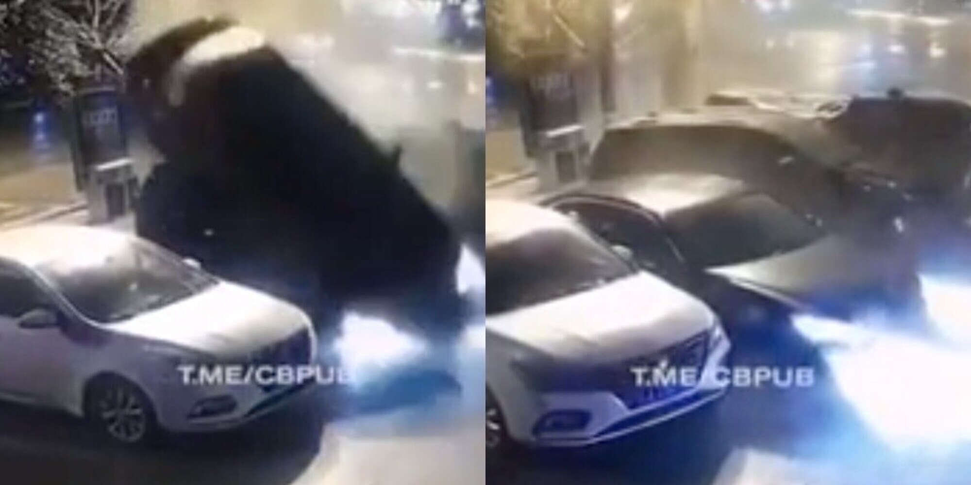 Cina, il clamoroso incidente finisce con... un parcheggio