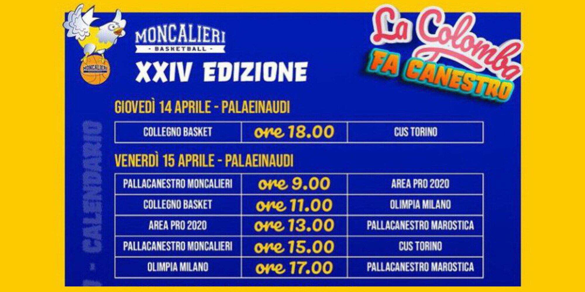 Al via la ventiquattresima edizione della Colomba Fa Canestro