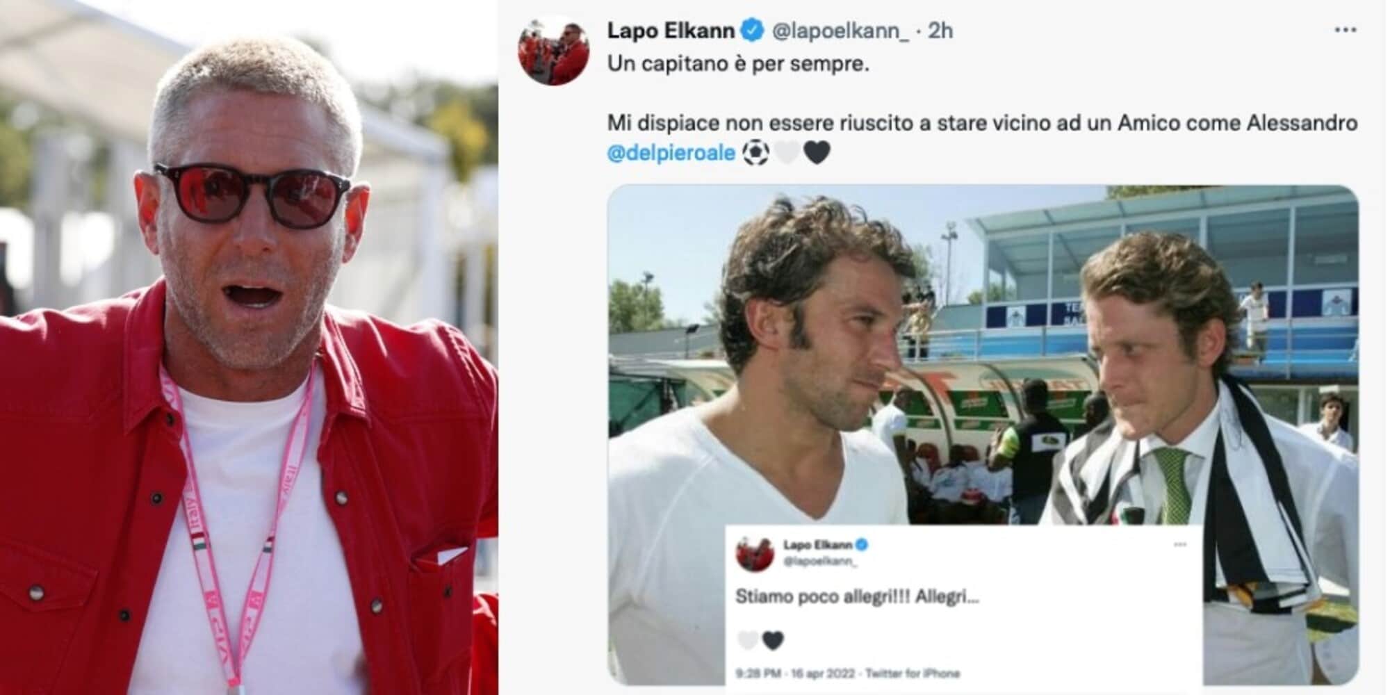 Lapo deluso: "Stiamo poco allegri! Allegri...". E su Del Piero: "Un capitano è per sempre"