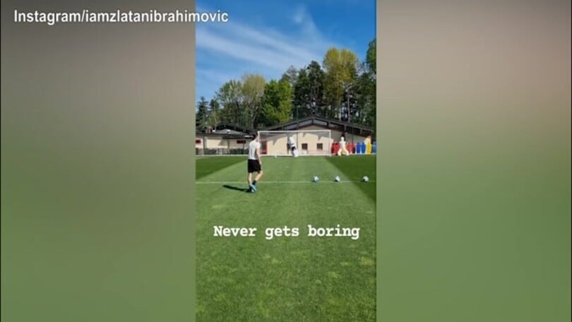 Milan, super Ibra in allenamento: "Non diventa mai noioso"