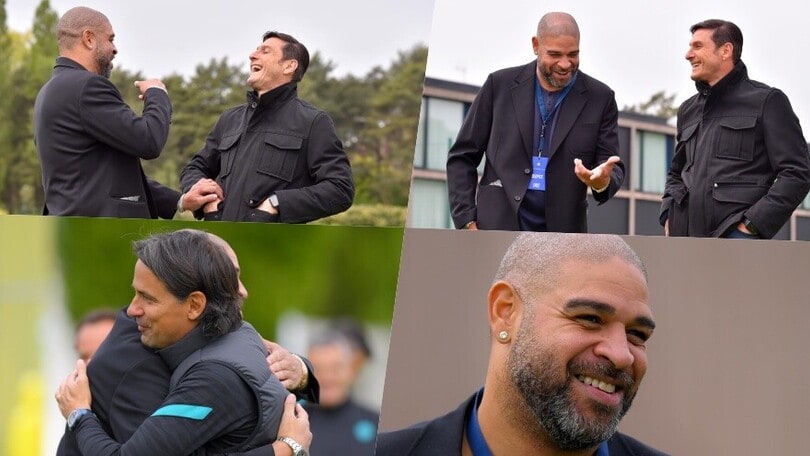 Adriano riabbraccia l'Inter: all'allenamento con Inzaghi e Zanetti