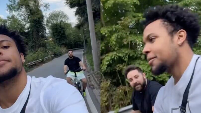 McKennie, pomeriggio in bicicletta insieme al suo chef