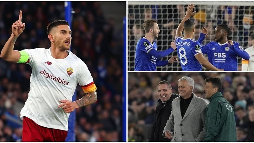 Pellegrini in gol, poi l'autorete di Mancini: pari Roma a Leicester
