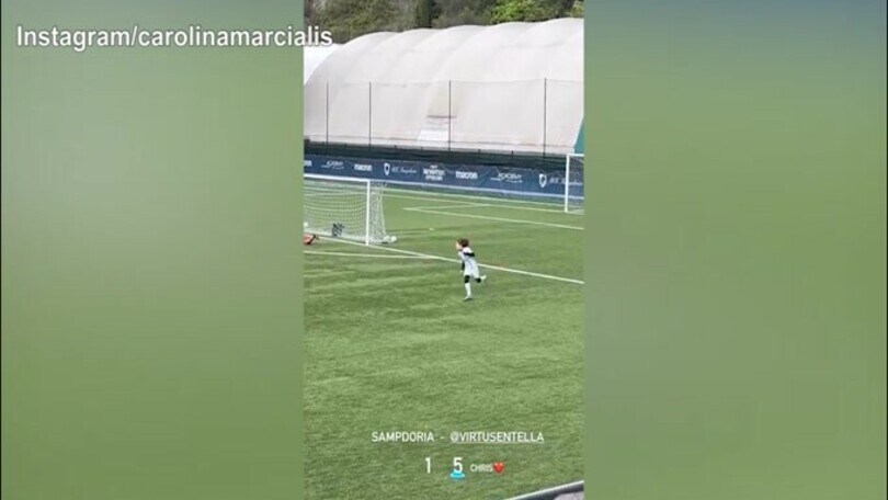 Christopher, il figlio di Cassano è scatenato con l'Entella!