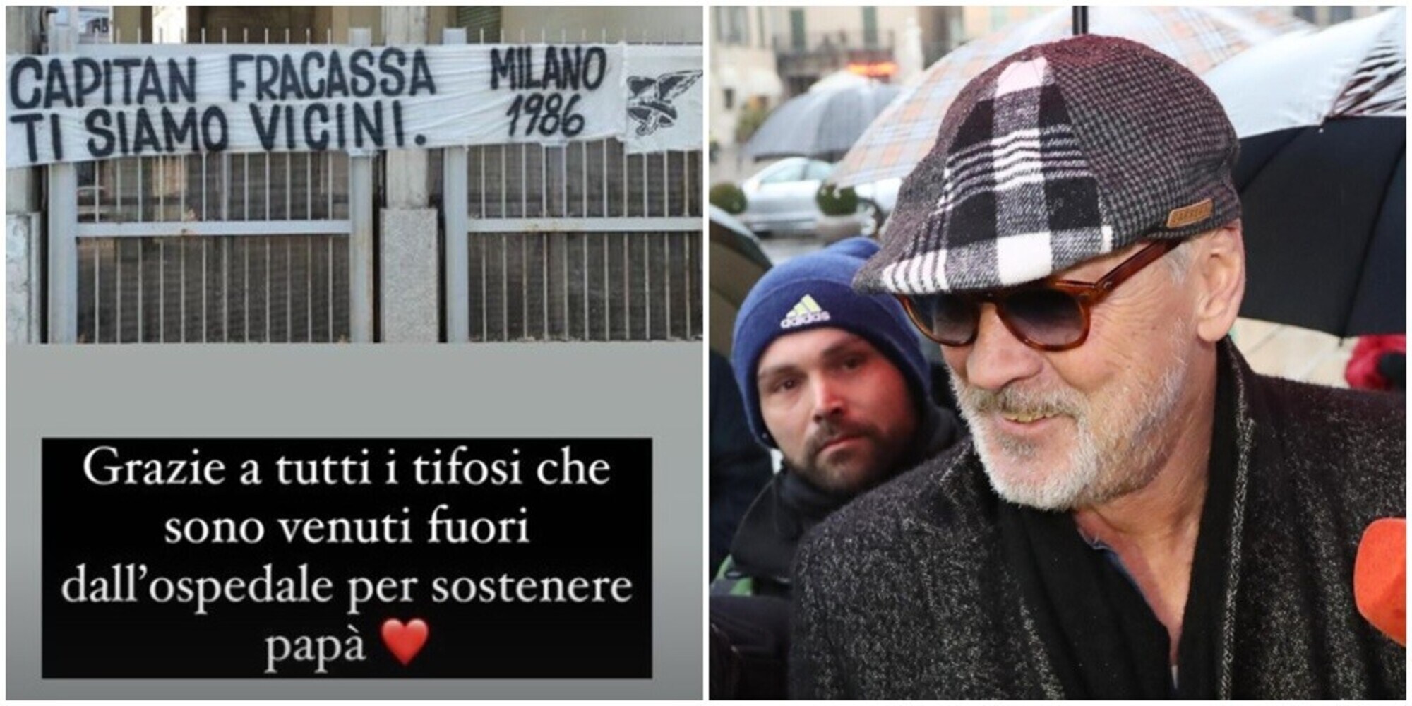 Tacconi, striscione dei tifosi fuori dall'ospedale: "Ti siamo vicini"