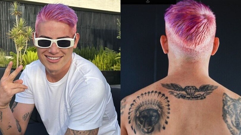 James Rodriguez si tinge di fucsia: il nuovo look è virale sui social