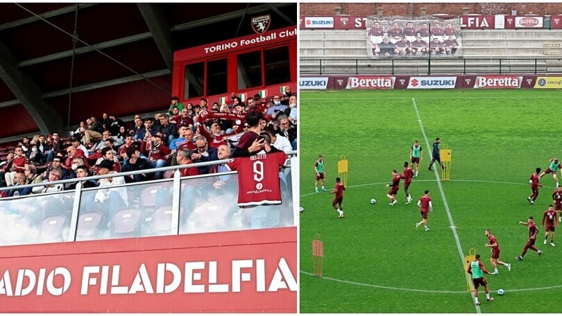 Toro, allenamento al Filadelfia davanti ai tifosi granata