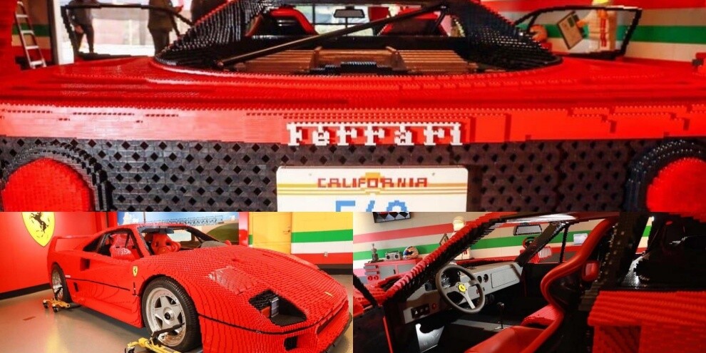 Ferrari F40, una fantastica replica con 358.000 mattoncini Lego
