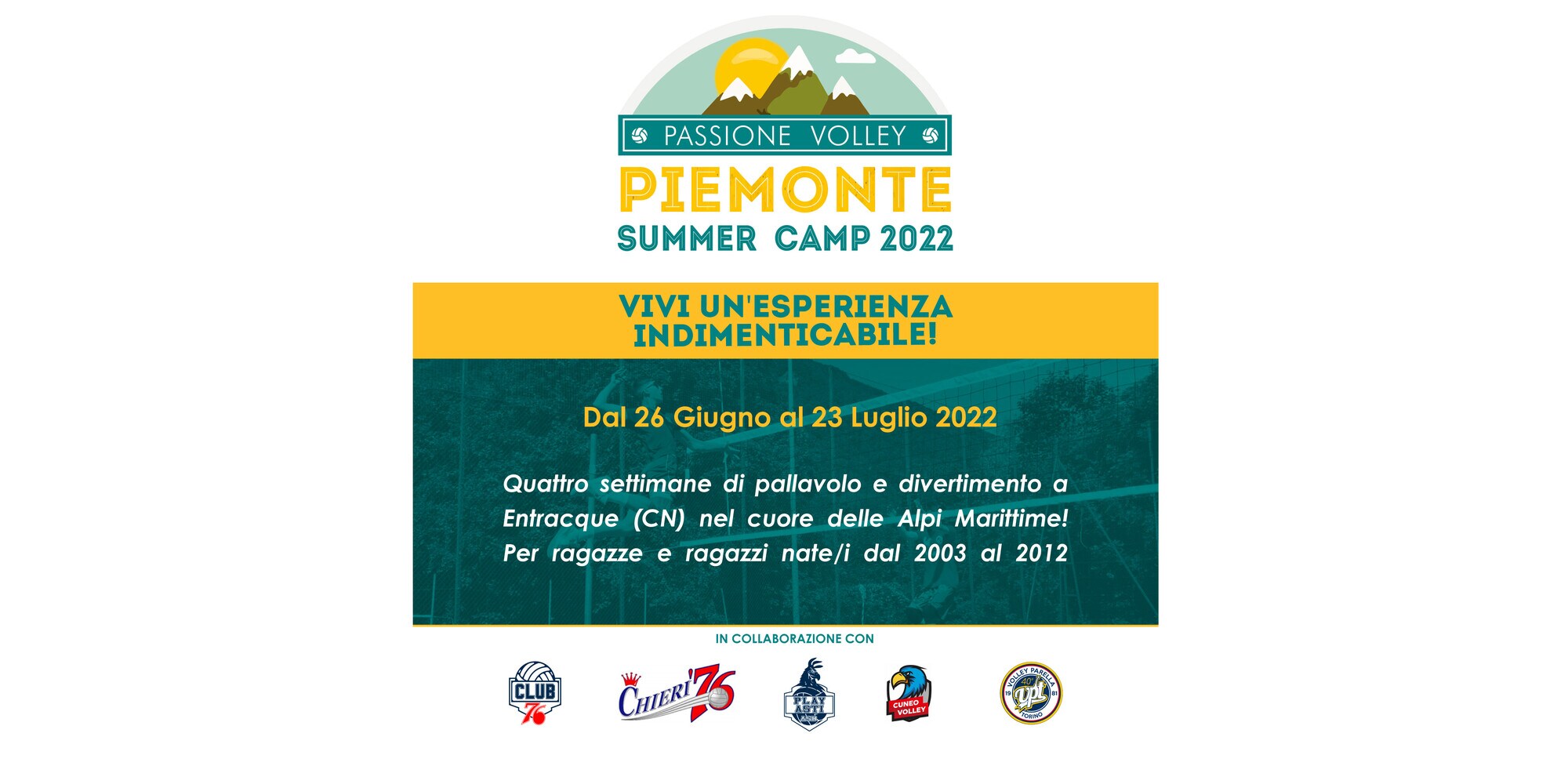 Torna il Piemonte Summer Camp con una Super novità