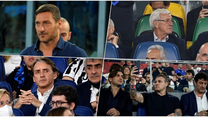 Juve-Inter, da Mancini a Lippi e Totti: quanti vip allo Stadio Olimpico!