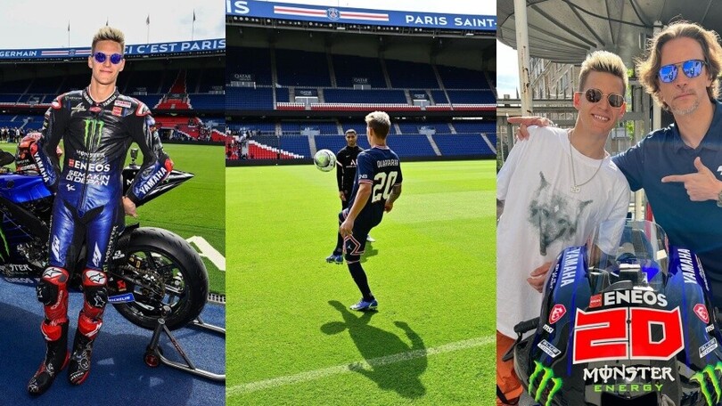 PSG, festa allo stadio per omaggiare lo sport: che intesa Quartararo e Donnarumma!