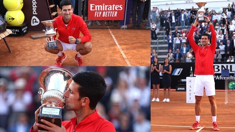Internazionali a Djokovic per la sesta volta: la premiazione