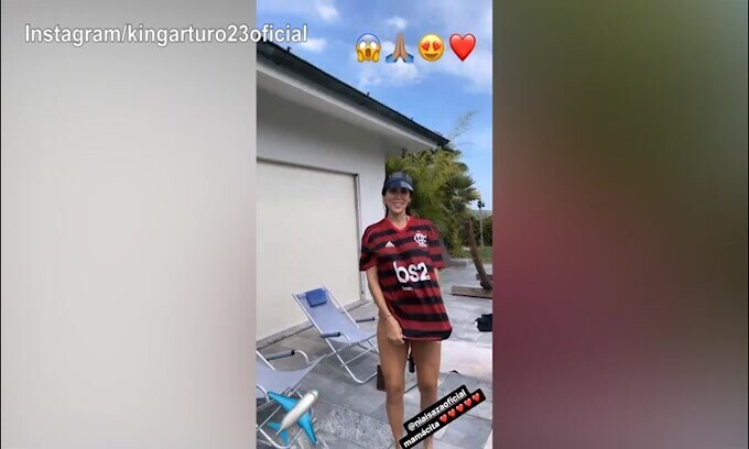 Vidal-Flamengo, nuovo indizio: la moglie indossa la maglia rossonera
