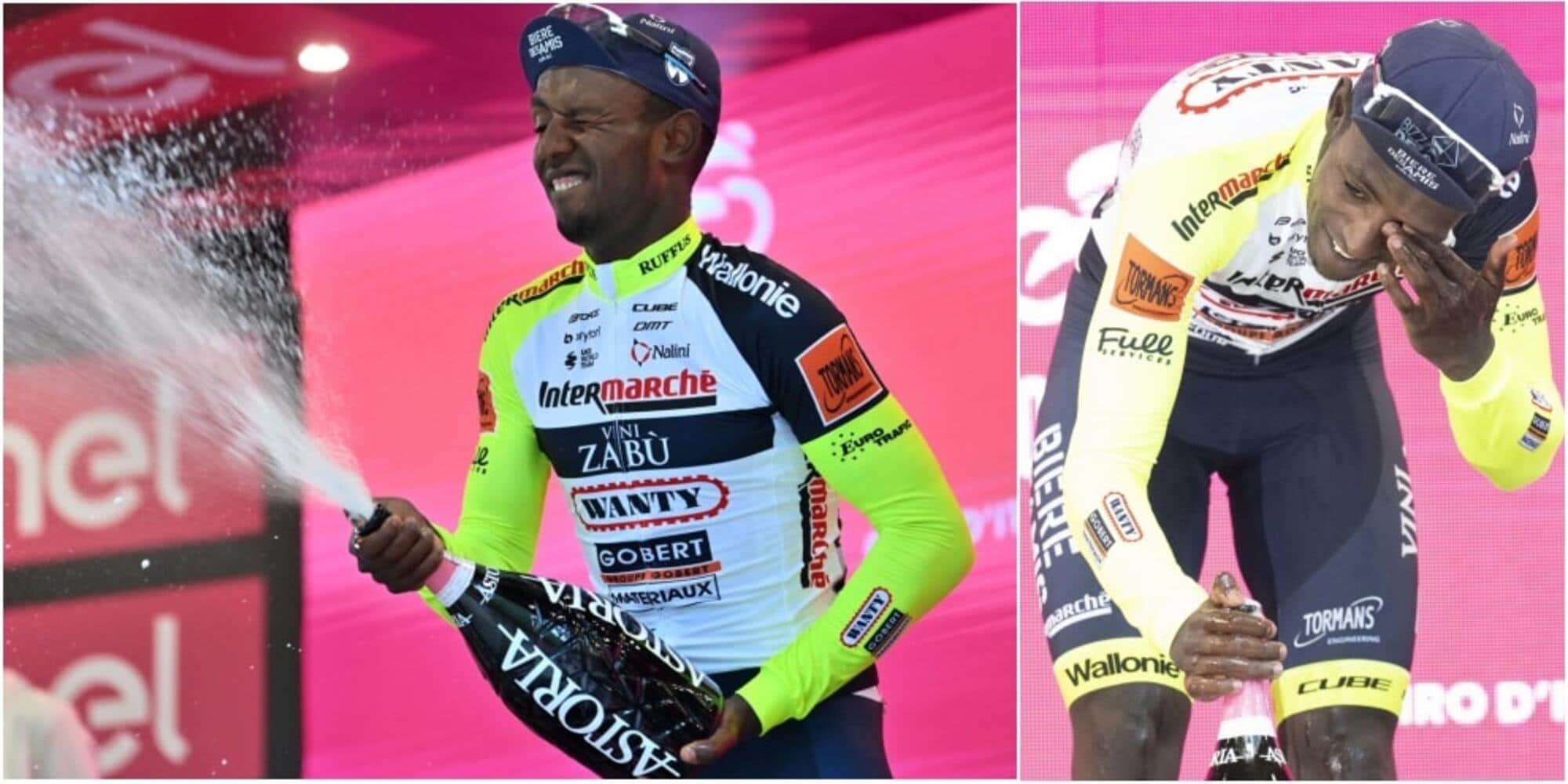 Girmay si ritira dal Giro d'Italia: è tutta colpa di uno...spumante