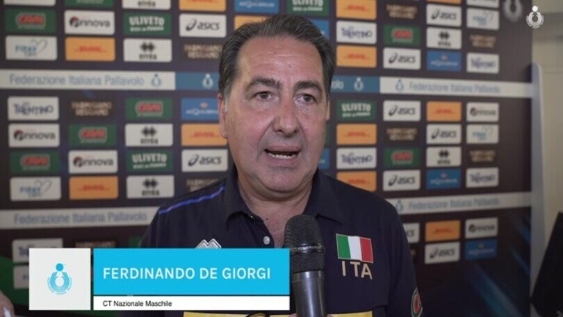 Il CT della Nazionale maschile Ferdinando De Giorgi dopo la presentazione della stagione internazionale 2022