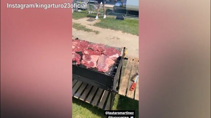 Inter, grigliata di carne in salsa sudamericana