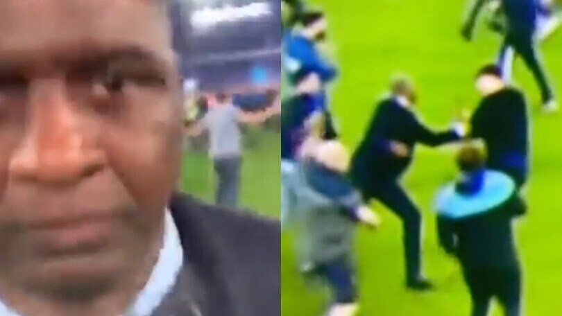 Vieira da non credere: prende a calci un tifoso durante un'invasione di campo