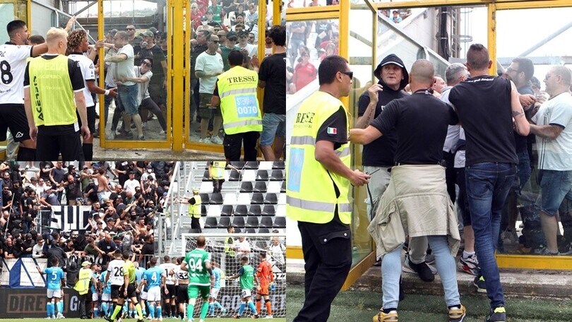 Spezia-Napoli, scontri tra tifosi al Picco: match sospeso per oltre 10'
