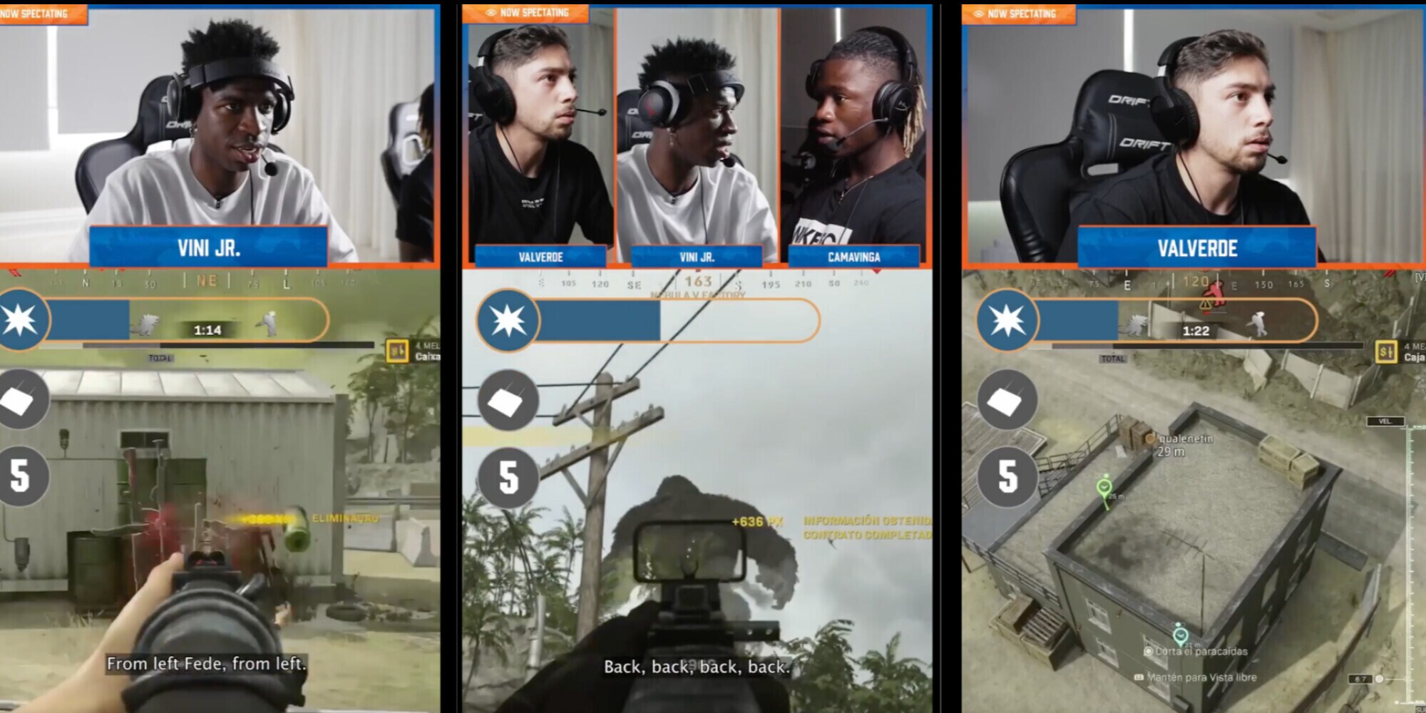 CoD Warzone: Valverde, Vinicius e Camavinga si sfidano prima della Champions