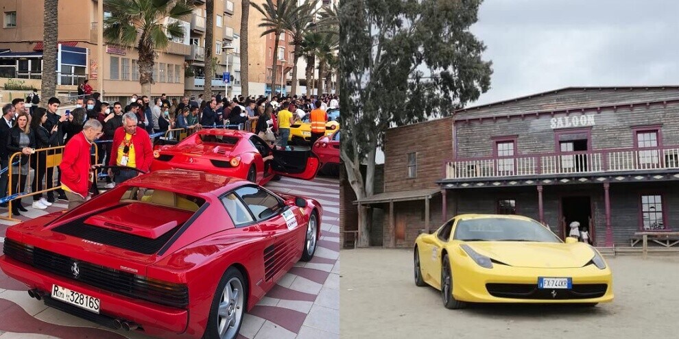 Ferrari Western Tour: il deserto spagnolo accoglie le Rosse
