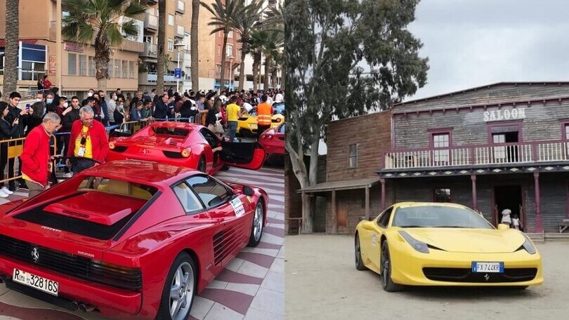 Ferrari Western Tour: il deserto spagnolo accoglie le Rosse