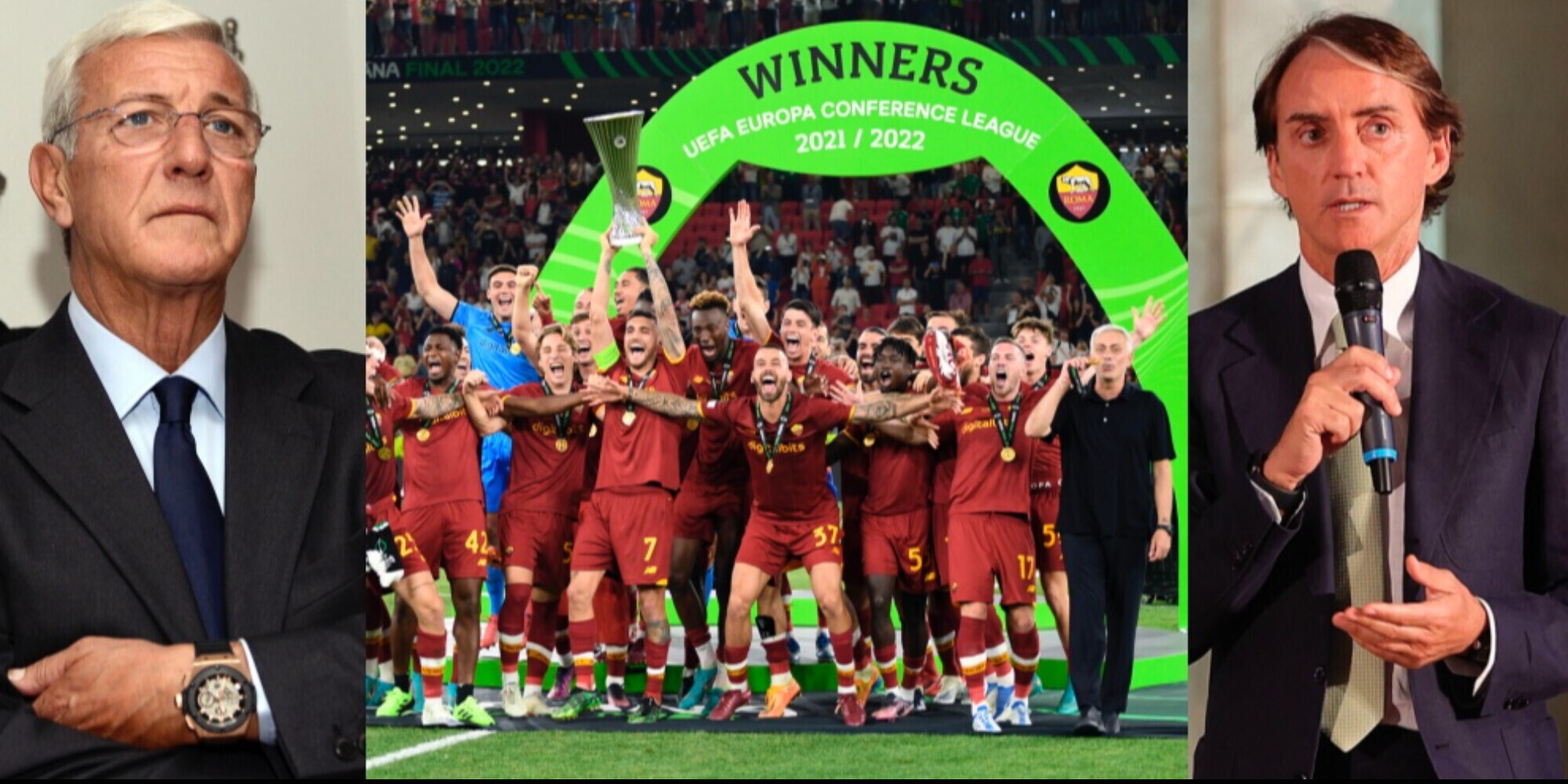 Lippi e Mancini, da ct a ct complimenti alla Roma