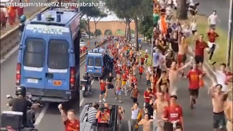 Festa Roma, delirio sul pullman