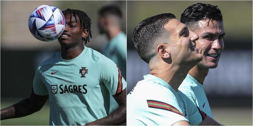 Portogallo, Ronaldo e Leao a lavoro per la Spagna