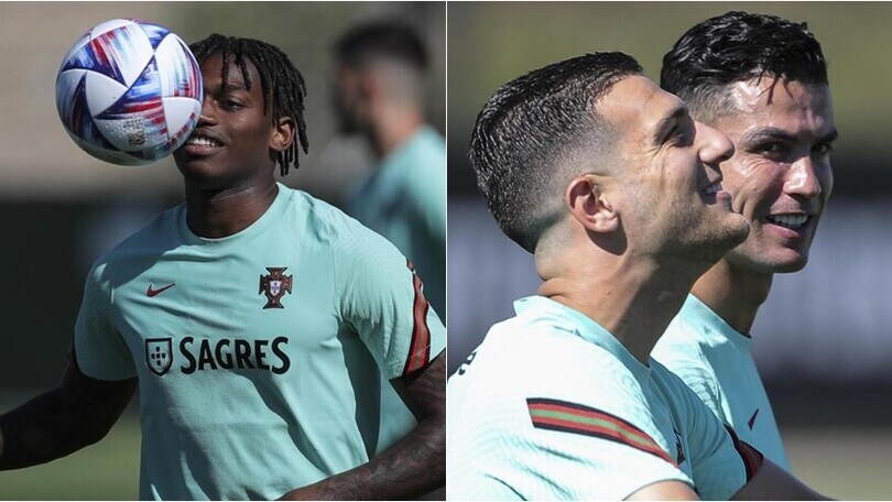 Portogallo, Ronaldo e Leao a lavoro per la Spagna
