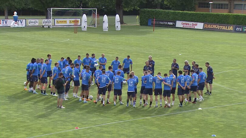 Primo allenamento a Coverciano per gli Azzurri