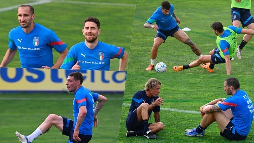 Italia, arriva l'Argentina: Bonucci a colloquio, Locatelli in tackle